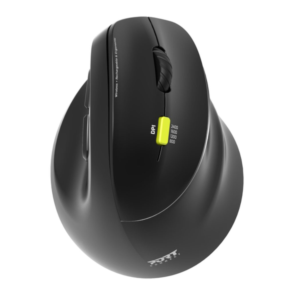 Port Connect Ergo Shape Bluetooth Rechargeable Mouse