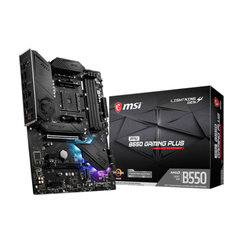 MSI MPG B550 Gaming Plus AM4 ATX Motherboard – Ryzen 5000