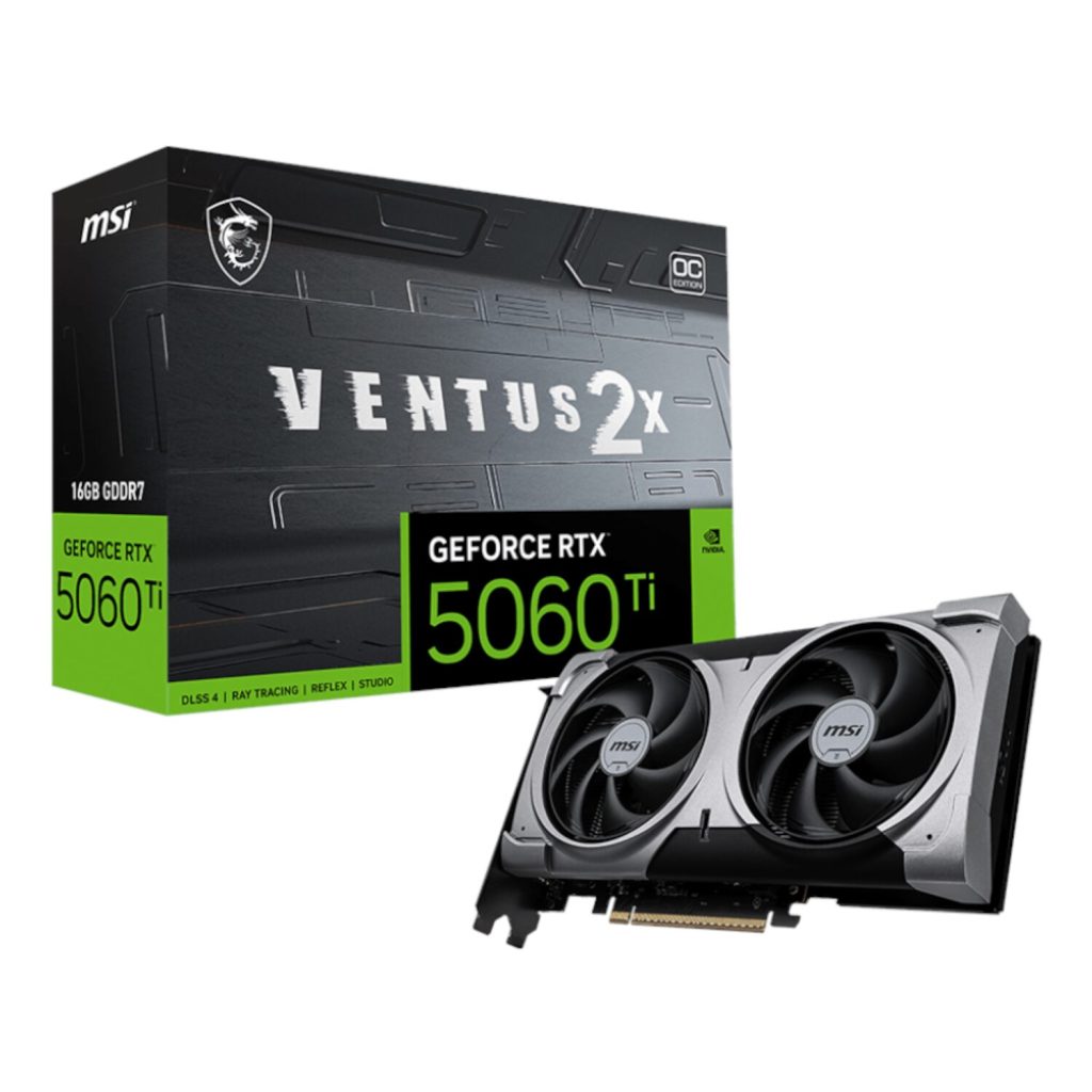 MSI GeForce RTX 5060 Ti VENTUS 2X OC PLUS 16GB GDDR7 Graphics Card