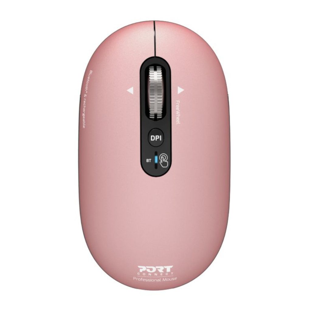 Port Connect PURE MAC Rechargeable Wireless and Bluetooth Mouse - Copper Rose