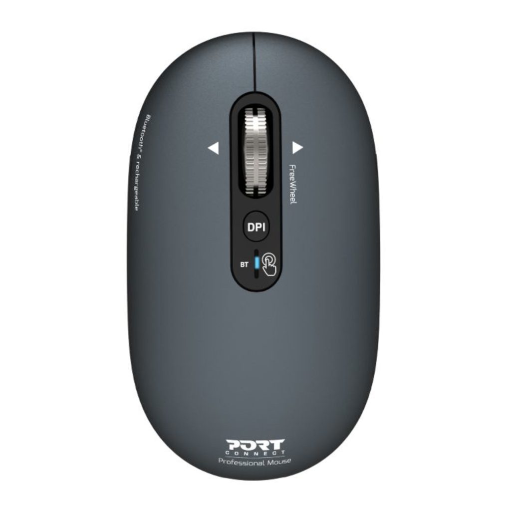 Port Connect PURE MAC Rechargeable Wireless and Bluetooth Mouse - Shadow