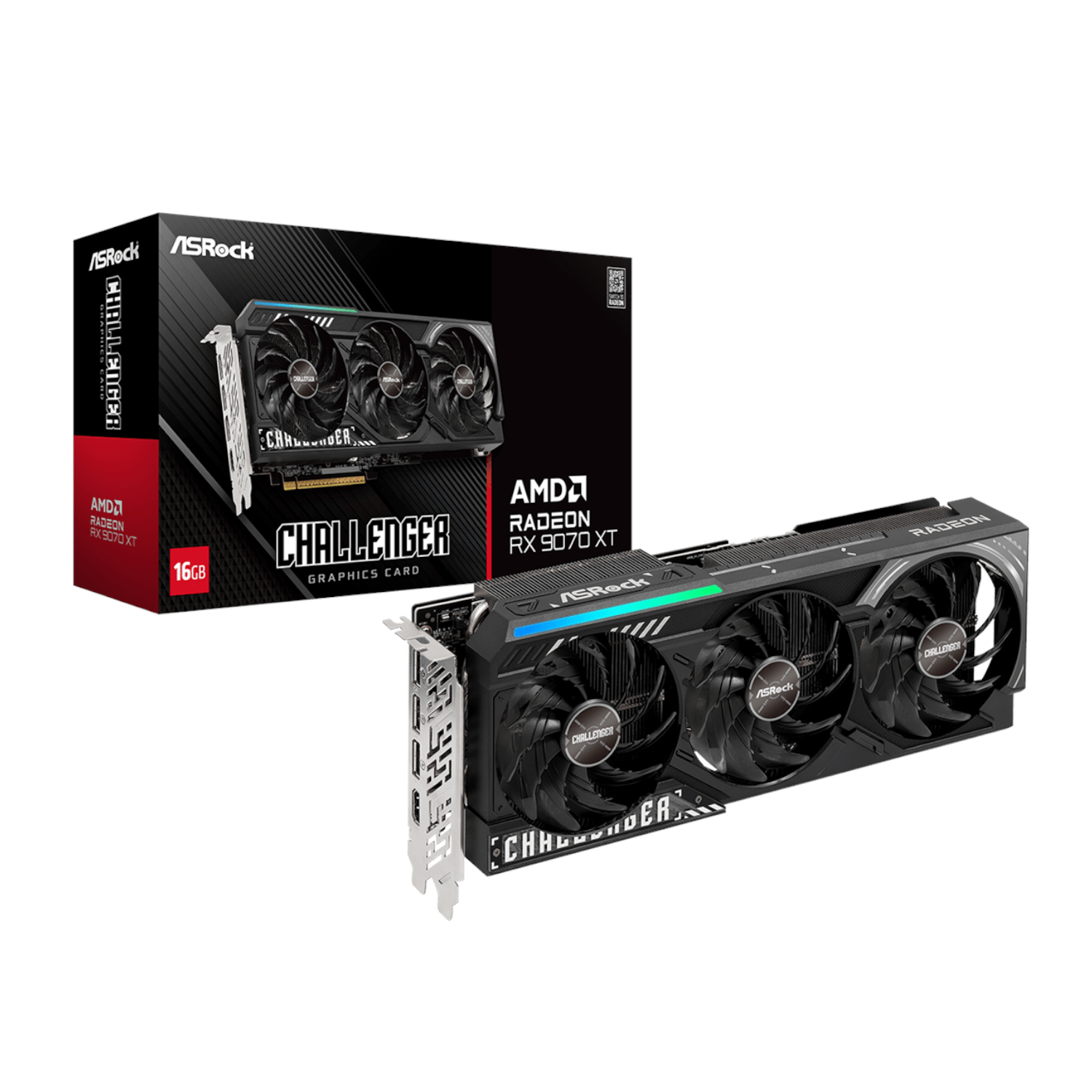 ASRock Radeon RX9070 XT Challenger 16G Graphics Card