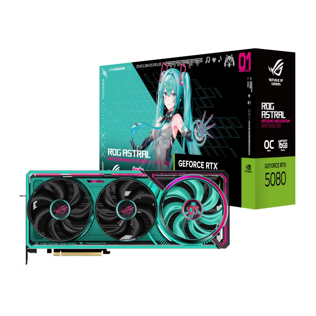 Asus ROG Astral GeForce RTX 5080 16GB GDDR7 OC Hatsune Miku Graphics Card