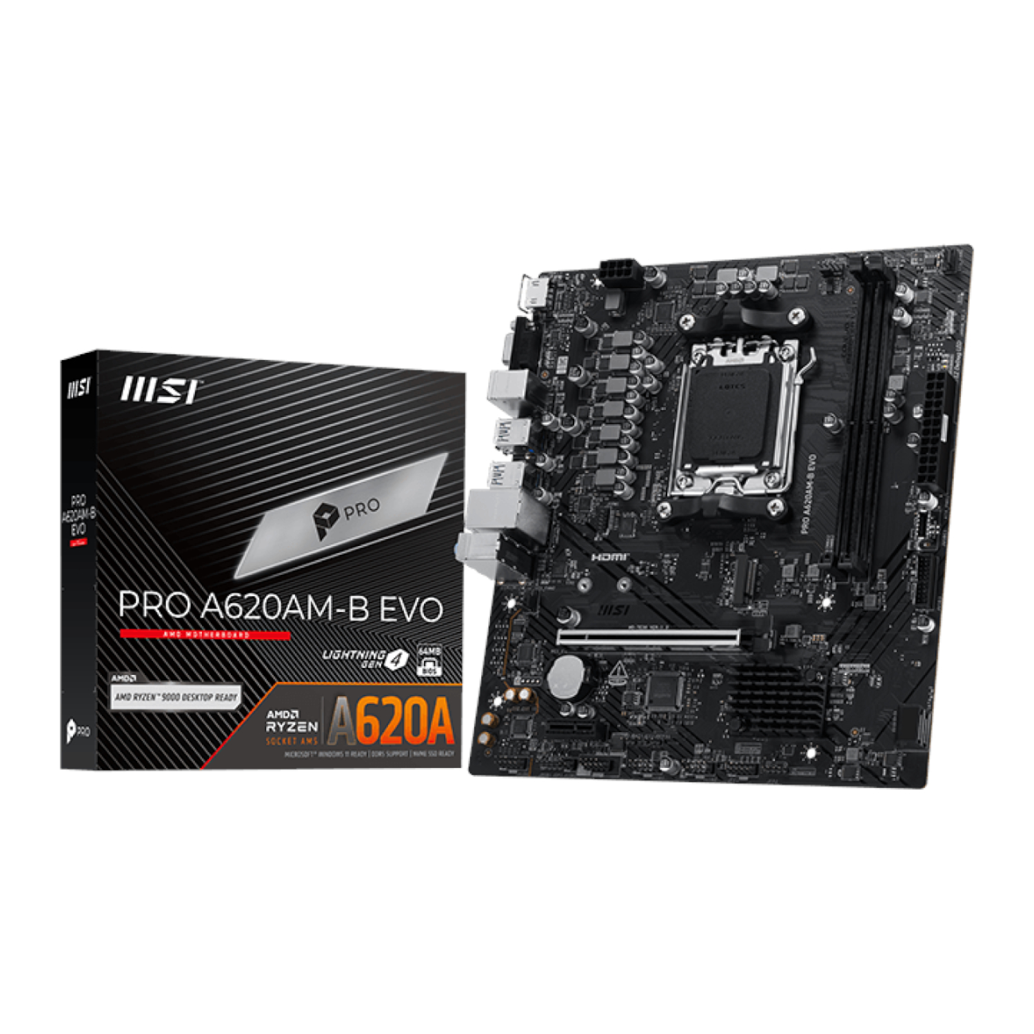 MSI PRO A620AM-B EVO AM5 M-ATX Motherboard