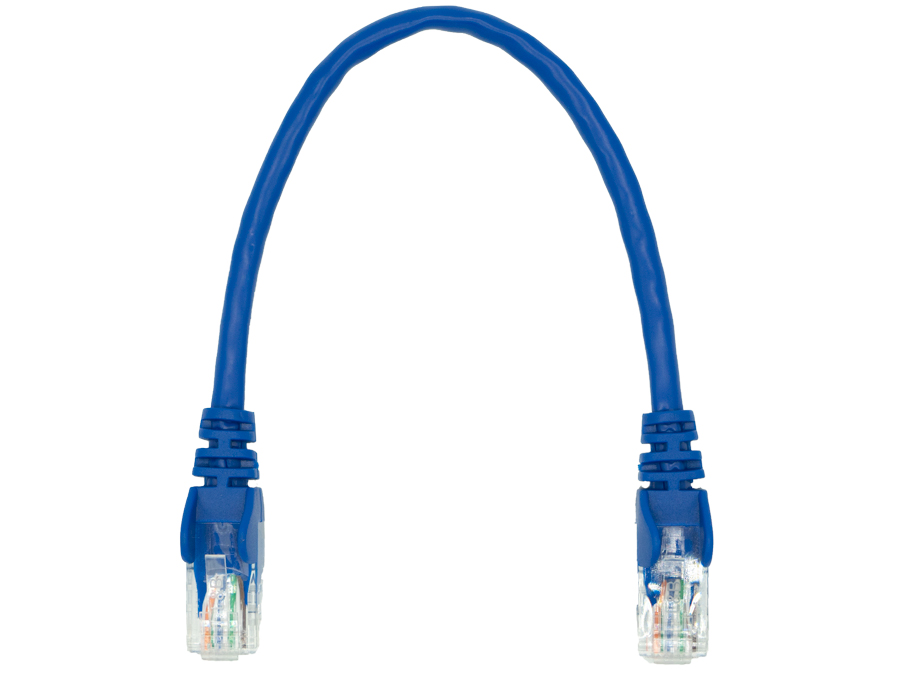 Linkbasic 22cm UTP Cat5e Flylead Blue