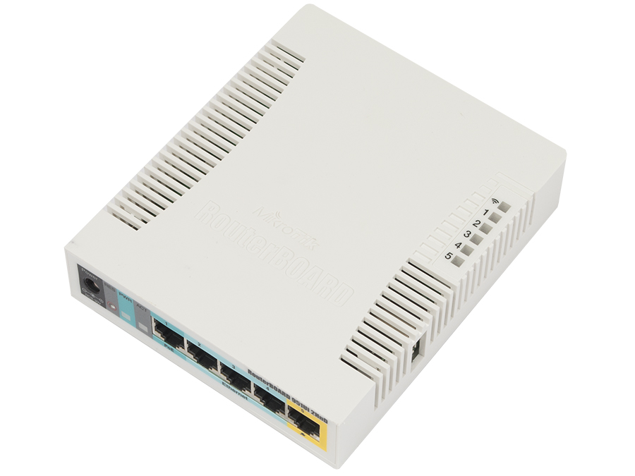 MikroTik 2.4GHz 2.5dBi 5 Port Ethernet WiFi Router