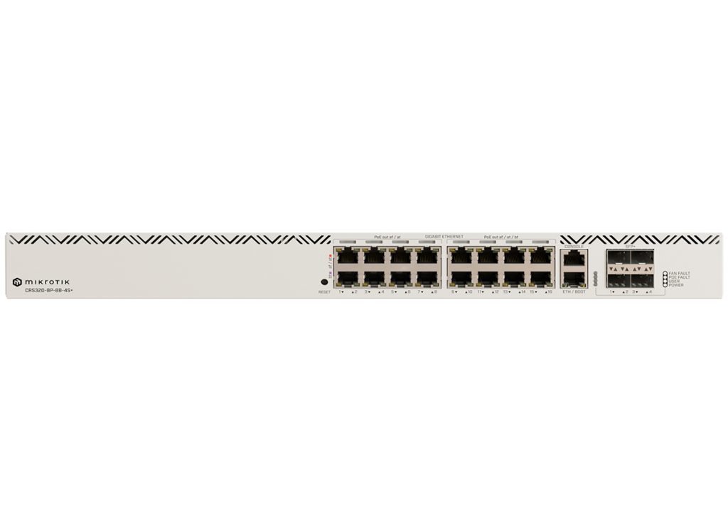 MikroTik Cloud Router Switch 16 Port PoE 600W 4SFP+