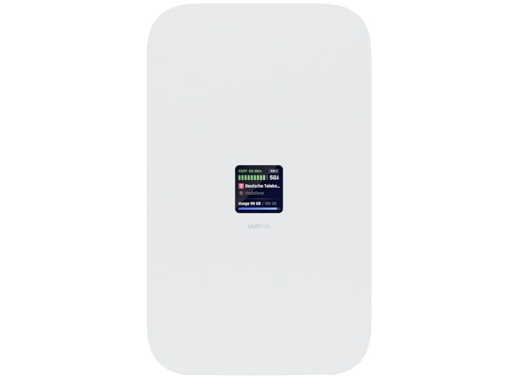 Ubiquiti UniFi 5G Max Modem with PoE input and 2.5Gbps Ethernet