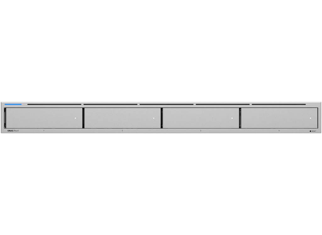 Ubiquiti UniFi NAS Pro 4 1U 4 Drive Bays 2 NVMe Slots and 1Gbps Ethernet